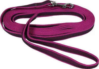 Produktbild von EQuest Gummierte Schleppleine für Hunde - mit Handschlaufe, 5 m - pink