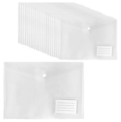 60 A4 Popper-Mappen mit Labelhalter, durchsichtig, 32,3x23 cm