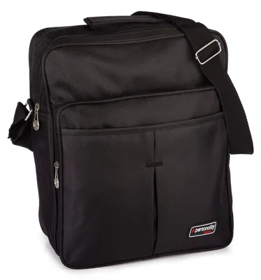 Produktbild von Herren Umhängetasche A4 Reißverschluss Diebstahlschutz Leicht Schultertasche Schwarz