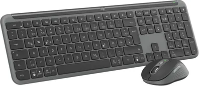 Produktbild von Logitech MK950 Signature Slim Kabelloses Tastatur Maus Set, Bluetooth, Leise, Multi-Device für 3 Geräte, Windows Mac, DEU QWERTZ Layout