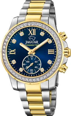 Produktbild von Jaguar Damen Multifunktion Edelstahl Sport Elegant Uhr silber gold Connected UJ982/3