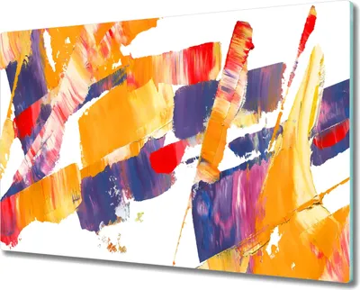 Produktbild von Coloray Herdabdeckplatte 80x52 cm Schneidebrett Kochplattenabdeckung Küchenbrett Hackbrett - Farbe Abstraktion