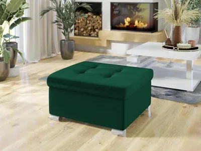 Obrázok produktu pre Taburetka do obývačky NELLI 1 - tmavá zelená 2