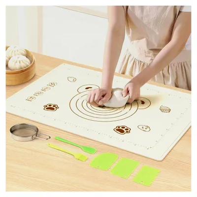 Produktbild von Große Silikon Backmatte, Rutschfeste Teigmatte 70×50 cm