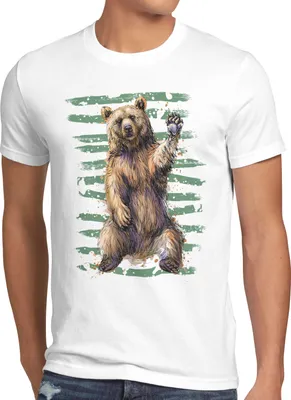 Produktbild von style3 Einsamer Bär Herren T-Shirt rudel wald wildnis forst