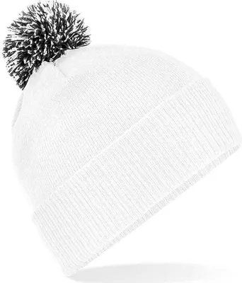 Produktbild von Beechfield - "Snowstar" Mütze für Herren/Damen Uni PC4146 (Einheitsgröße) (Weiß/Schwarz)