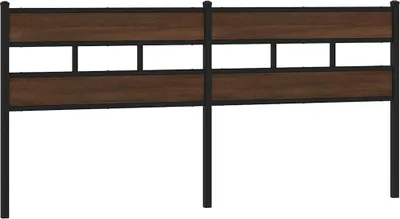 Produktbild von vidaXL Ersatz-Kopfteil Braun Eichen-Optik 200 cm Stahl und Holzwerkstoff