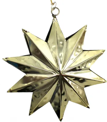 Produktbild von Metall Stern zum aufhängen gold 1 Stück - M - 19 x 20cm