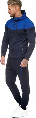 Produktbild von Herren Jogginganzug | Freizeitanzug 984 schwarz/blau S