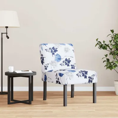 Produktbild von [Home] Polsterstuhl Blau Blumenmuster Stoff , Neue Mode 2024 im häuslichen Leben