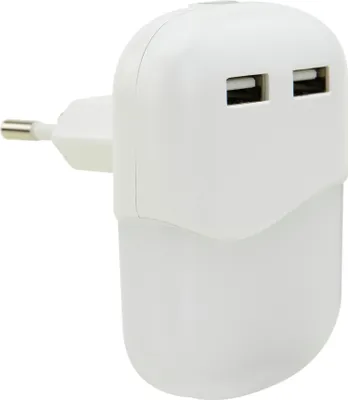 Produktbild von ANSMANN LED Nachtlicht mit Dämmerungssensor & 2x USB - LED Leuchte
