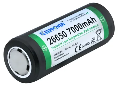 Produktbild von Keeppower 26650 *7000mAh 3,6V-3,7V Li-Ionen-Akku für niedrige Temperaturen
