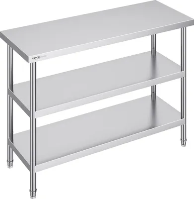 Zdjęcie produktu dla Stół Roboczy ze Stali Nierdzewnej 86x121x45cm