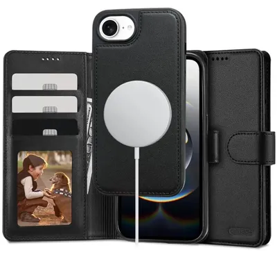Obrázok produktu pre Puzdro Tech-Protect Wallet MagSafe pre iPhone 16e - čierna matná