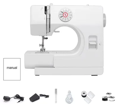 Nähmaschine, 12 Stiche, tragbar, mit LED-Licht, für Anfänger