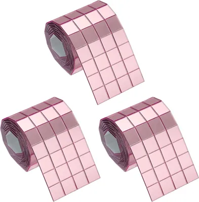 Produktbild von 720 Stück quadratische Acryl-Spiegelfliesen-Aufkleber für Diskokugeln, 10 x 10 mm, selbstklebend