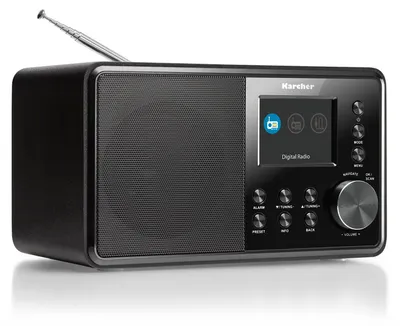 Produktbild von Karcher DAB 3000 Digitalradio (DAB+ / UKW-RDS, AUX-IN, Wecker mit Dual-Alarm) schwarz