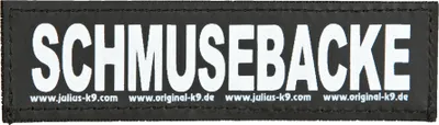 Produktbild von Julius-K9 SCHMUSEBACKE, PET-Kabelstrang mit Klettaufsatz, Hund, Schwarz, Weiß, IDC® Powergeschirr® Größe 1 - 4 IDC® Beltgeschirr Größe 1 - 3 K9® Powergeschirr® Größe..., 160 mm, 50 mm