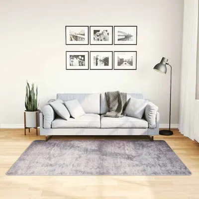 Produktbild von vidaXL Teppich Waschbar Grau 120x180 cm