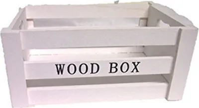 Produktbild von Holzbox Vintage Weiß Regalkiste