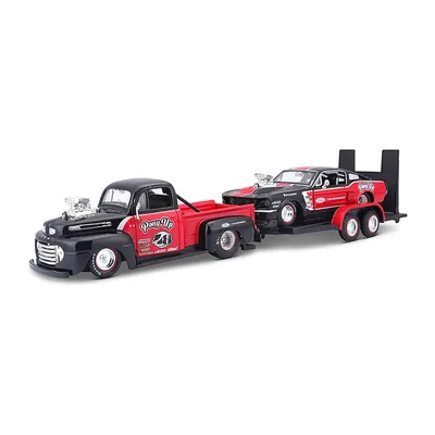 Produktbild von Maisto Elite Transporter Ford F1 Pickup ´48 + Ford Mustang GT ´67