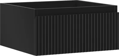 Produktbild von Mexen Rivel Badezimmer-Unterschrank 50 cm, 1 Schublade, geriffelt, schwarz matt - 91A20-05023-1-BF71
