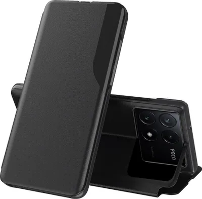 Produktbild von Hülle für Xiaomi Poco F6 Pro - Phonesta Smart View Side Book Klapphülle - Schwarz