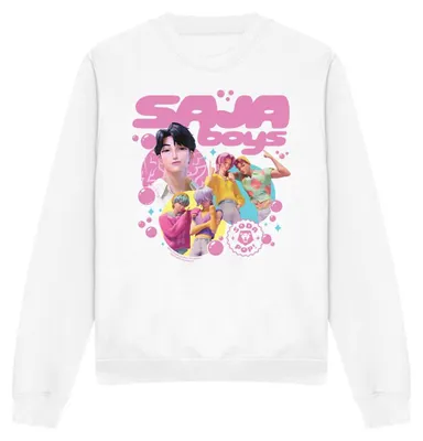 Obrázok produktu pre Mikina "Saja Boys" s motívom K-Pop lovcov démonov, uni, pre pánov/dámy, model TV42679 (veľkosť S), biela