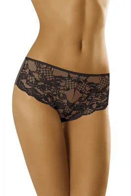 Produktbild von Wolbar dame slip unterhose tüllnetz spitze unterwäsche  navi wb429, schwarz, xl