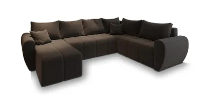 Produktbild von Masseno Ecksofa MADISON XL R-S mit Schlaffunktion U-Form, Sofa mit Bettkasten, Wohnzimmersofa, Couch, Soffa, Bettsofa, Couchgarnitur- Braun, SAWANA 16