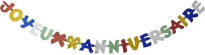 Produktbild von Grußkette 1,9 m "Joyeux Anniversaire"