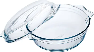 Produktbild von Ôcuisine Runde Borosilikat-Glas-Kasserolle mit Deckel 2,1 L