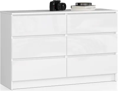 Obrázok produktu pre Komoda 120 cm so 6 zásuvkami, príborník, skriňa, výška 77 cm, hĺbka 40 cm