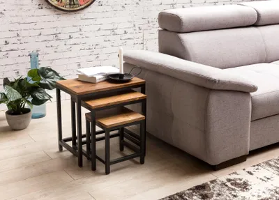 Obrázok produktu pre sada 3 dizajnových stolíkov AKOLA Sheesham Set Table