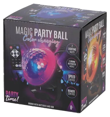 Produktbild von Partyzeit! Party Time magischer Partyball mit Disco-Effekt und Fernbedienung | 2 Stk