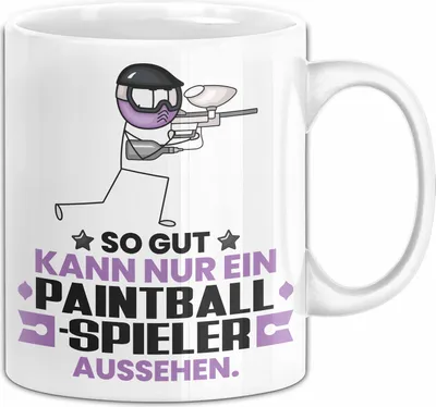Produktbild von Paintballspieler Geschenk Tasse So Gut Kann Nur Ein Paintballspieler Aussehen Geschenkidee Kaffee-Becher (Weiß)