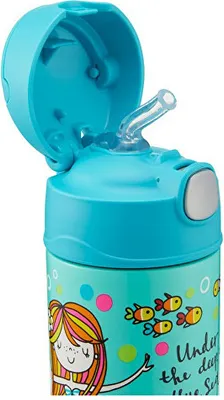 Image de FUNtainer Thermos pour enfants avec paille - Sirène 355 ml