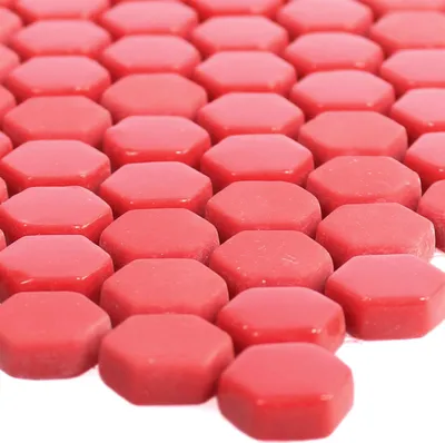 Produktbild von Glasmosaik Fliesen Brockway Hexagon Eco Rot