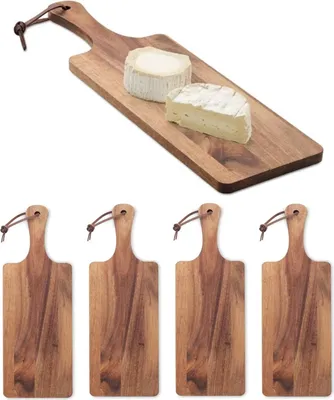 Immagine prodotto di Set di 4 taglieri in legno - piatti da portata - legno di acacia - 38,5 cm x 11 cm