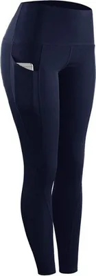 Zdjęcie produktu dla Legginsy Damskie Pocket Granatowe - Wygodne i Modne KP14774