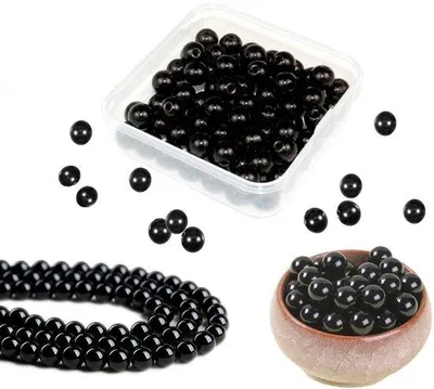 Obrázok produktu pre 8 mm čierne prírodné perly, voľné kamienky na výrobu šperkov a náramkov