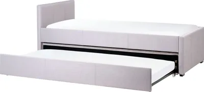 Zdjęcie produktu dla BELIANI Łóżko jasnoszare 90 x 200 cm rozsuwane miejsce dla gościa wersalka