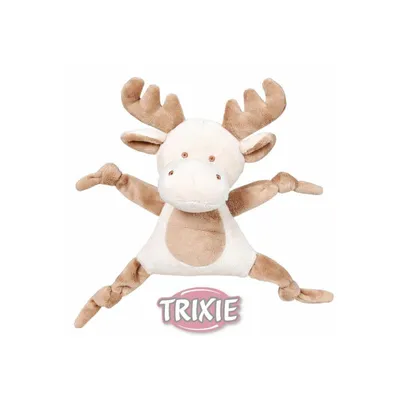 Produktbild von TRIXIE Plüsch-Rentier, Hund, Plüschspielzeug, Beige, Braun, Plüsch, 220 mm