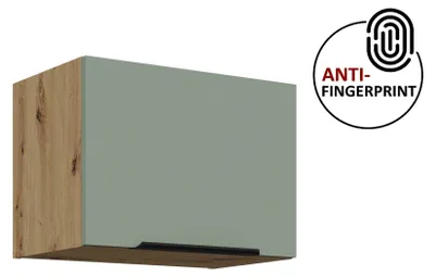 Produktbild von Küchen Hängeschrank 50 cm ARIA Aquamarin ultra matt + Eiche Artisan matt, hochwertige Fronten mit Anti Fingerprint Beschichtung Küchenzeile Küchenblock