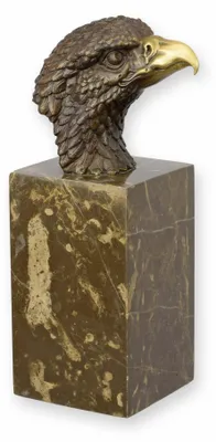 Produktbild von Bronzeskulptur Adler Adlerkopf Replikat Retro Design Dekoration
