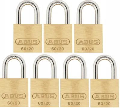 Produktbild von Abus 60/20 Vorhängeschlösser Messing 7er Set