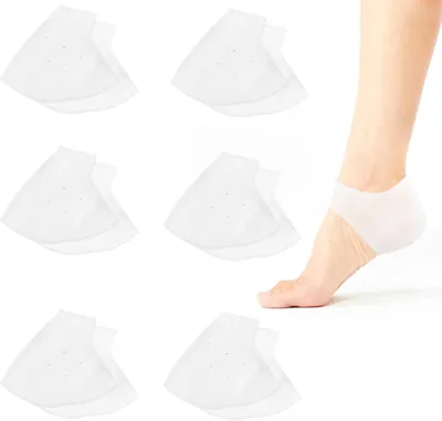 Imagen del producto de Gel de silicona para protección del talón, 6 pares, para aliviar el dolor en el talón