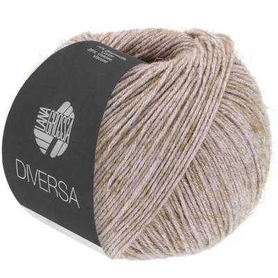 Produktbild von Lana Grossa DIVERSA 50 g leichtes Baumwoll-Mischgarn mit zartem Mélange-Effekt 210 m Farbe 002 - Rosabeige