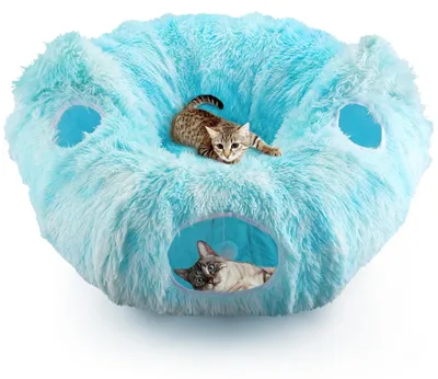 Image de Omgoods - Tunnel pour chats multifonctionnel avec tapis pliable