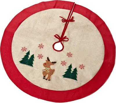 Immagine prodotto di Gonna per albero di Natale - Tappeto per albero di Natale - Coperta per albero - Renna - 90 x 90 cm